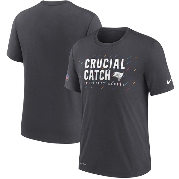 Men’s Tampa Bay Buccaneers Nike 2021 NFL Crucial Catch Performance T-Shirt - Picture 1 of 6